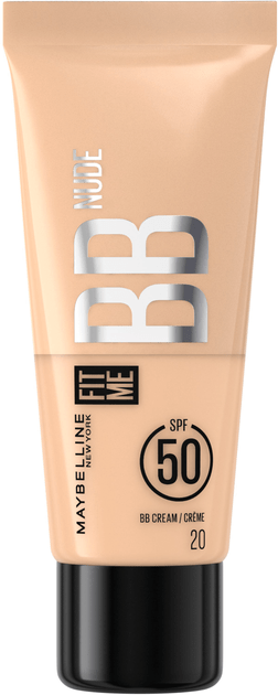 Увлажняющий крем-уход Maybelline ВВ-крем Fit me SPF50, оттенок 20, 30 мл