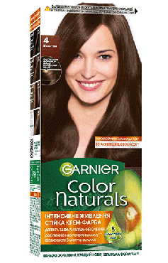 Фарба для волосся Garnier Color Naturals відтінок 4 Каштан