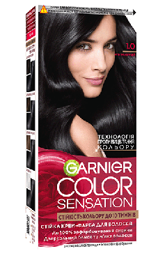 Фарба для волосся Garnier Color Sensation відтінок 1.0 Ультрачорний