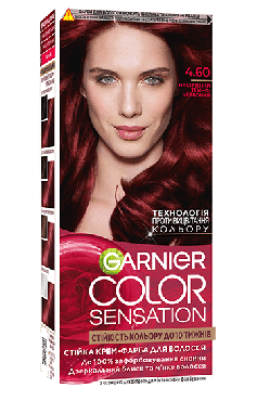 Краска для волос Garnier Color Sensation оттенок 4.60 Интенсивный темно-красный