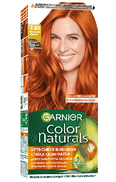 Фарба для волосся Garnier Color Naturals відтінок 7.40 Вогненний мідний