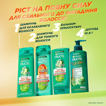 Бальзам-ополаскиватель GARNIER Fructis Рост во всю Силу для ослабленных волос, склонных к выпадению, 200 мл фото 8