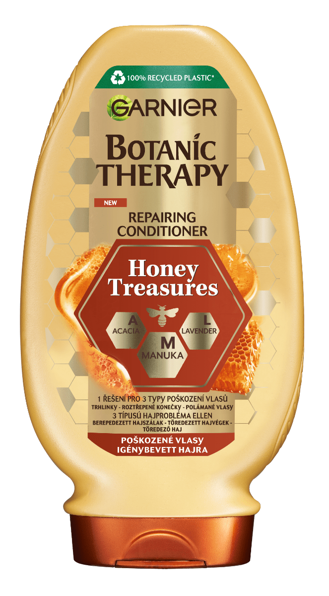 Бальзам-ополіскувач Garnier Botanic Therapy Мед та Бджолиний Віск, відновлювальний бальзам-ополіскувач для дуже пошкодженого та посіченого волосся, 200 мл