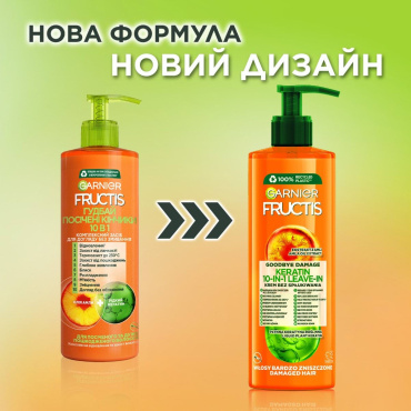 Комплексний засіб Fructis незмивний 10 дій Гудбай посічені кінчики, 400мл фото 2