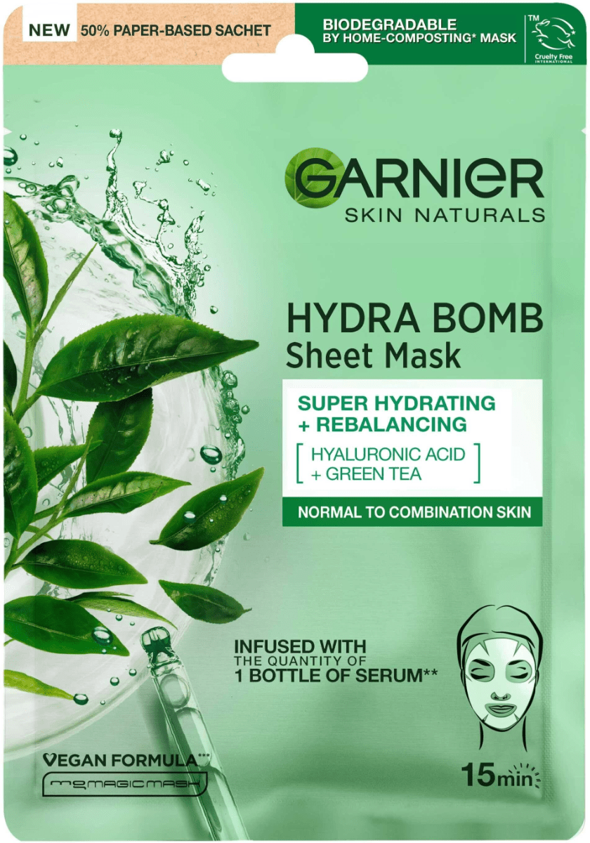 Тканинна маска для обличчя Garnier Skin Naturals Зволоження та Свіжість 32 г
