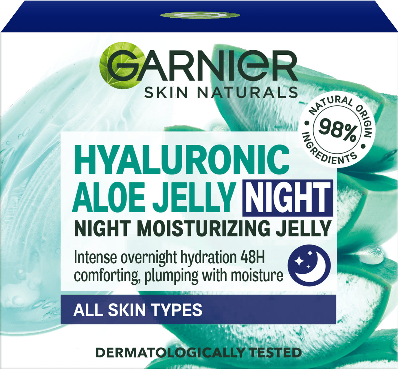 Алое-гель для обличчя Garnier Skin nat. нічний зволожуючий гіалуроновий 50 мл