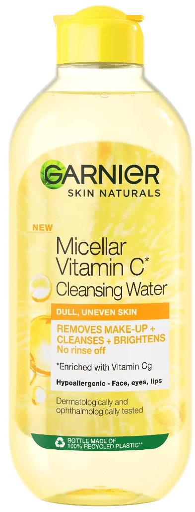 Міцелярна вода Garnier Skin Naturals з вітаміном С для тьмяної шкіри обличчя з ефектом сяяння 400 мл — фото 1