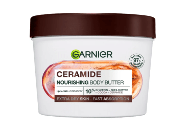 Крем-баттер Garnier питательный с керамидами и какао для сухой кожи тела, рук и ног, 380 мл