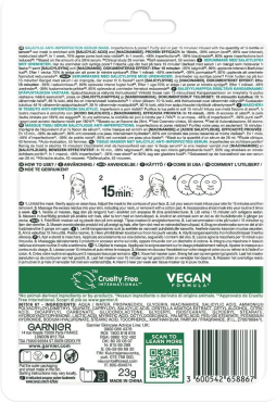 Маска-сироватка тканинна для обличчя Garnier Pure Active 23 г фото 1