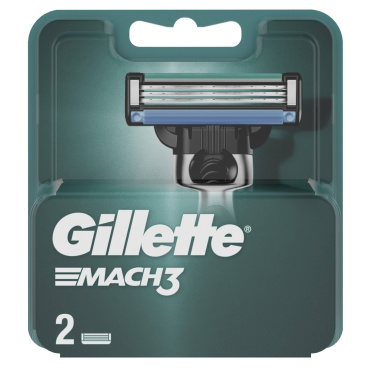 Сменные картриджи для бритья Gillette Mach 3 (2 шт) фото 1