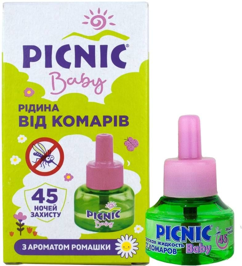 Рідина від комарів Picnic Baby 45 ночей з ароматом ромашки 30 мл