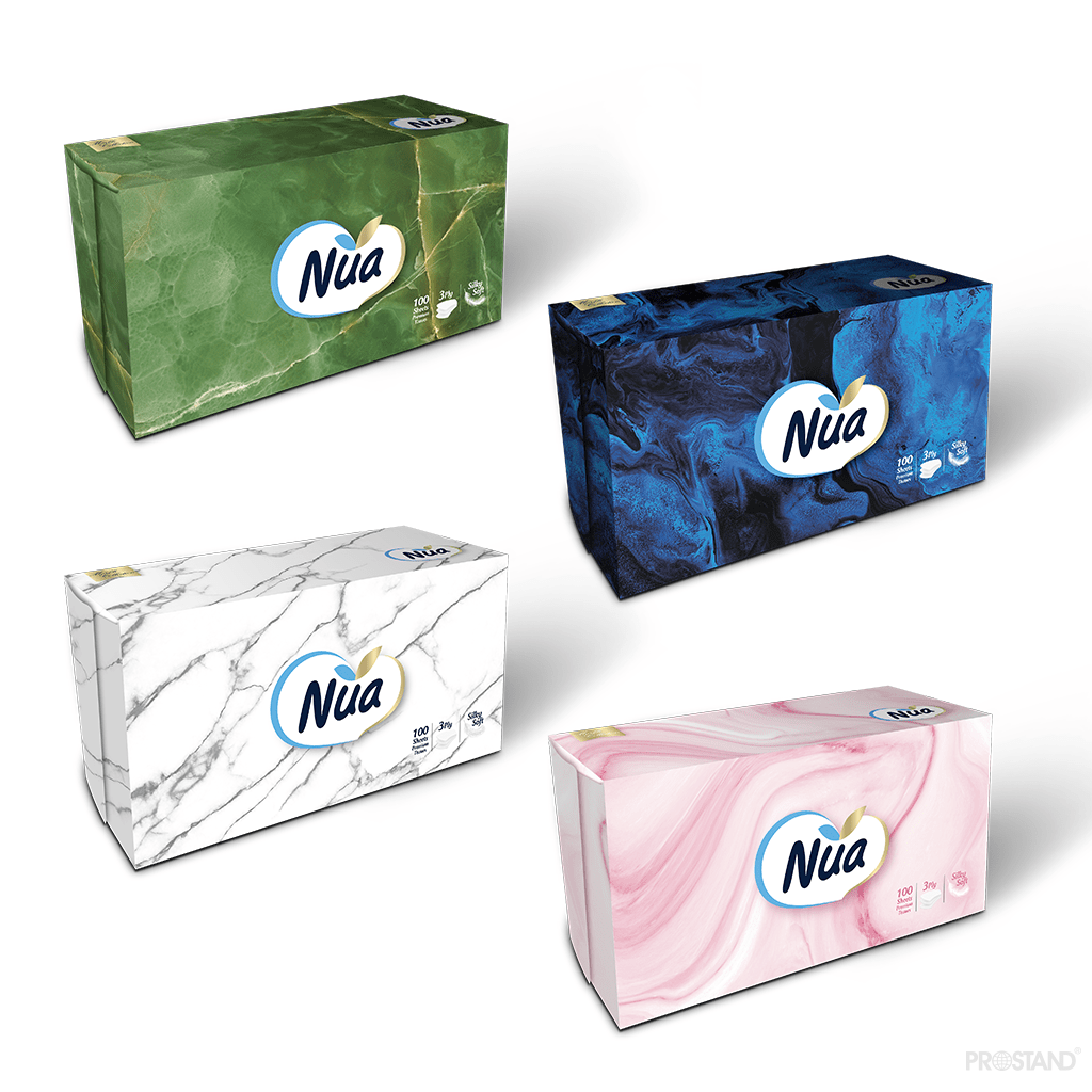 Nua косметичні серветки у коробці 3 шари, 100шт