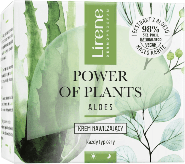 Крем для лица Lirene Power of Plants увлажняющий алоэ 50 мл фото 1