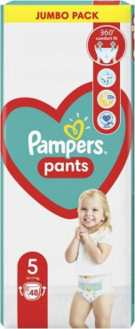 Подгузники-трусики Pampers Jumbo Pack Pants Junior размер 5 (12-17 кг) 48 шт. фото 1