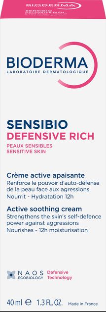 Крем для лица BIODERMA насыщенный Defensive rich Sensibio 40 мл