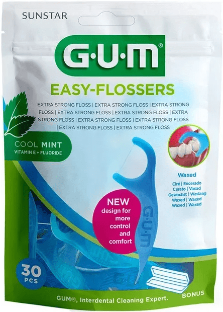 Зубна нитка GUM easy flossers vit-e з фторидом 30 шn