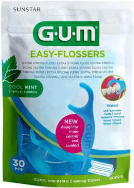 Зубна нитка GUM easy flossers vit-e з фторидом 30 шn