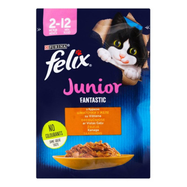 Корм для кошек Felix Fantastiс junior курица, 85 г