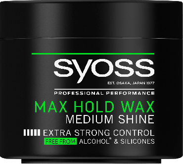 Воск для укладки волос SYOSS Max Hold для гладких блестящих волос Фиксация 5 150 мл