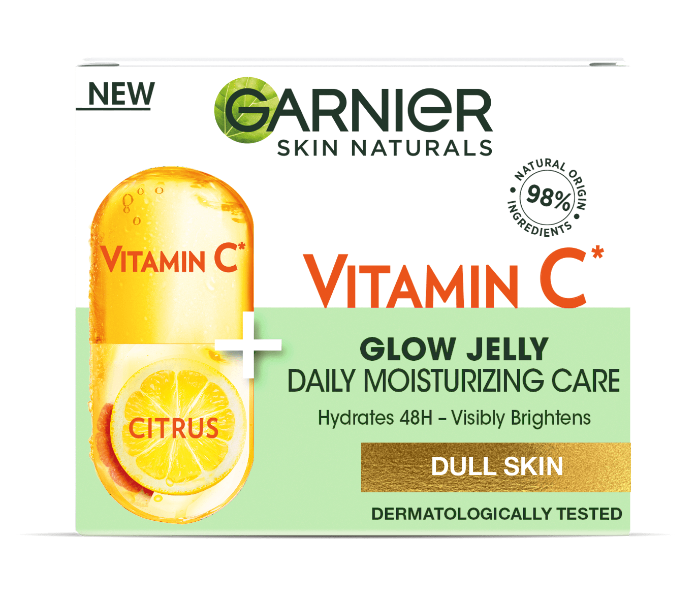 Зволожуючий гель для обличчя з вітаміном С Garnier Naturals Vitamin C Cleansing Gel, для тьмяної шкіри обличчя, 50 мл