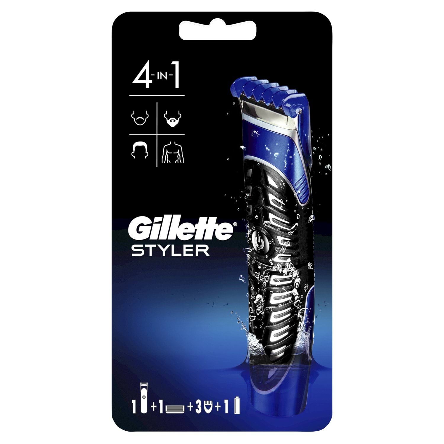 Бритва-стайлер Gillette Fusion5 ProGlide Styler (1 сменная кассета ProGlide Power + 3 насадки для моделирования бороды/усов)