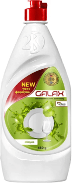Концентрована рідина для миття посуду GALAX яблуко 480 г