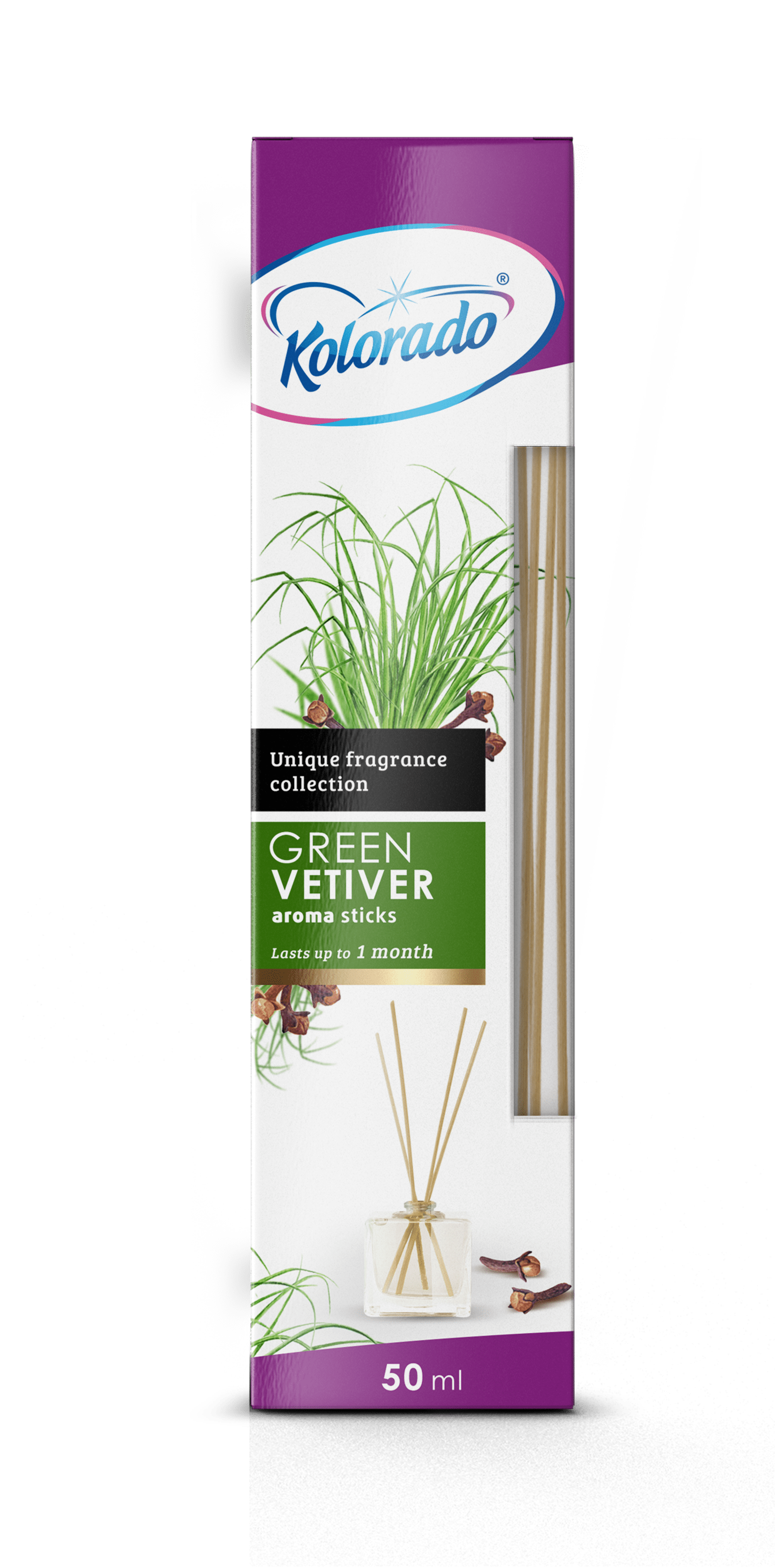 Аромадифузор Kolorado Aroma Sticks Зелений ветивер, 50 мл