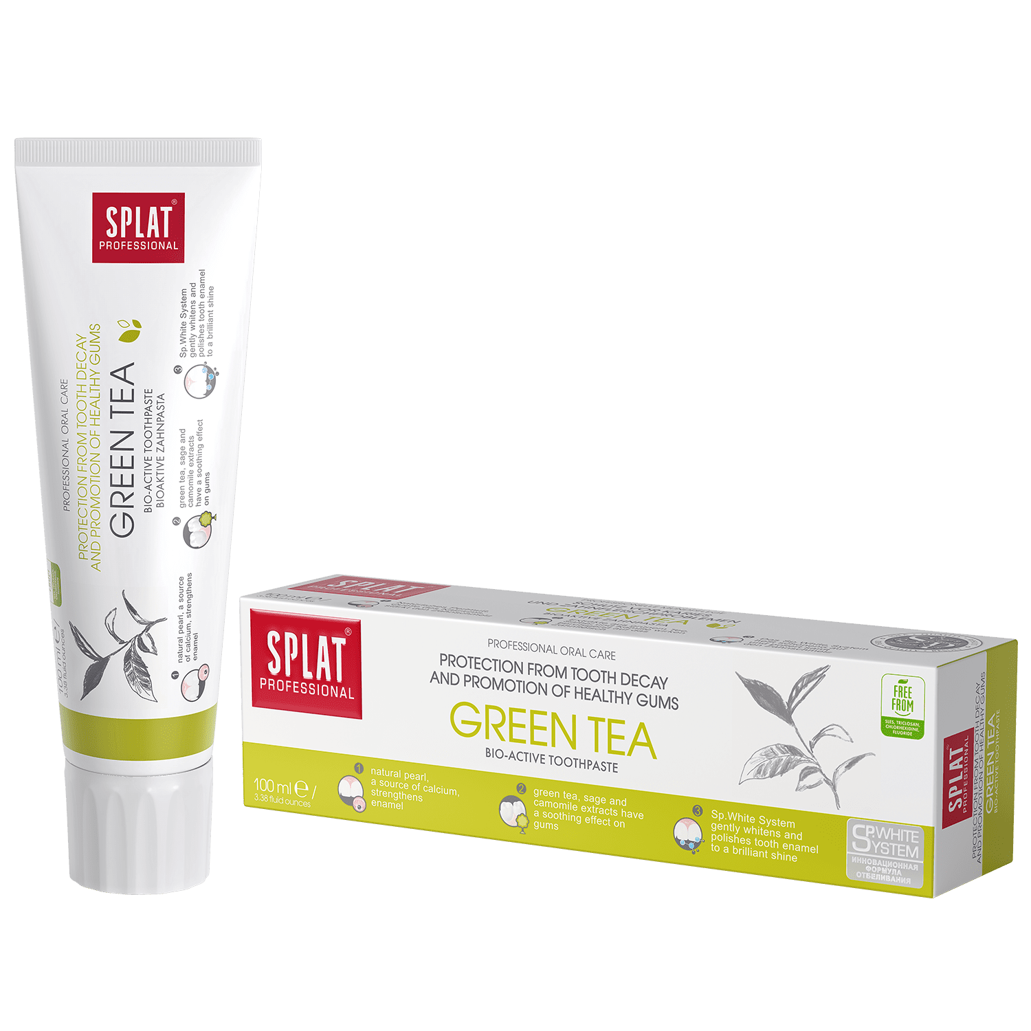 Зубна паста SPLAT Зелений чай, 100 мл