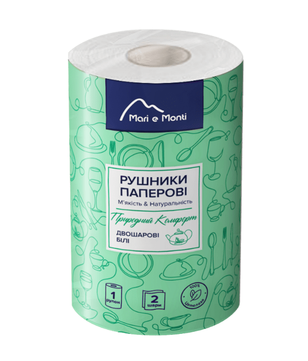 MARI e MONTI рушники паперові 2 шари, 1 рулон