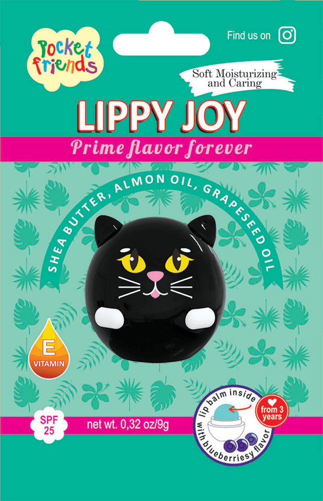 Lippy JOY бальзам для губ POCKET FRIENDS Пантера чорниця