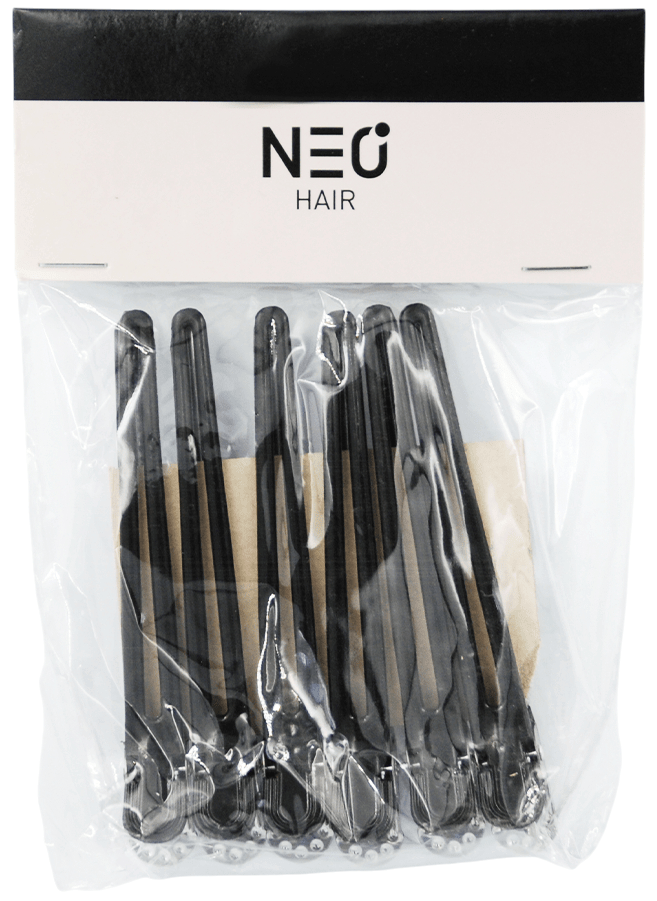 Затиски для укладання волосся NEO hair чорні, 6 шт