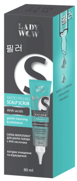 Скраб-мікропілінг для шкіри голови Lady wow із aha-кислотами 80 мл фото 1