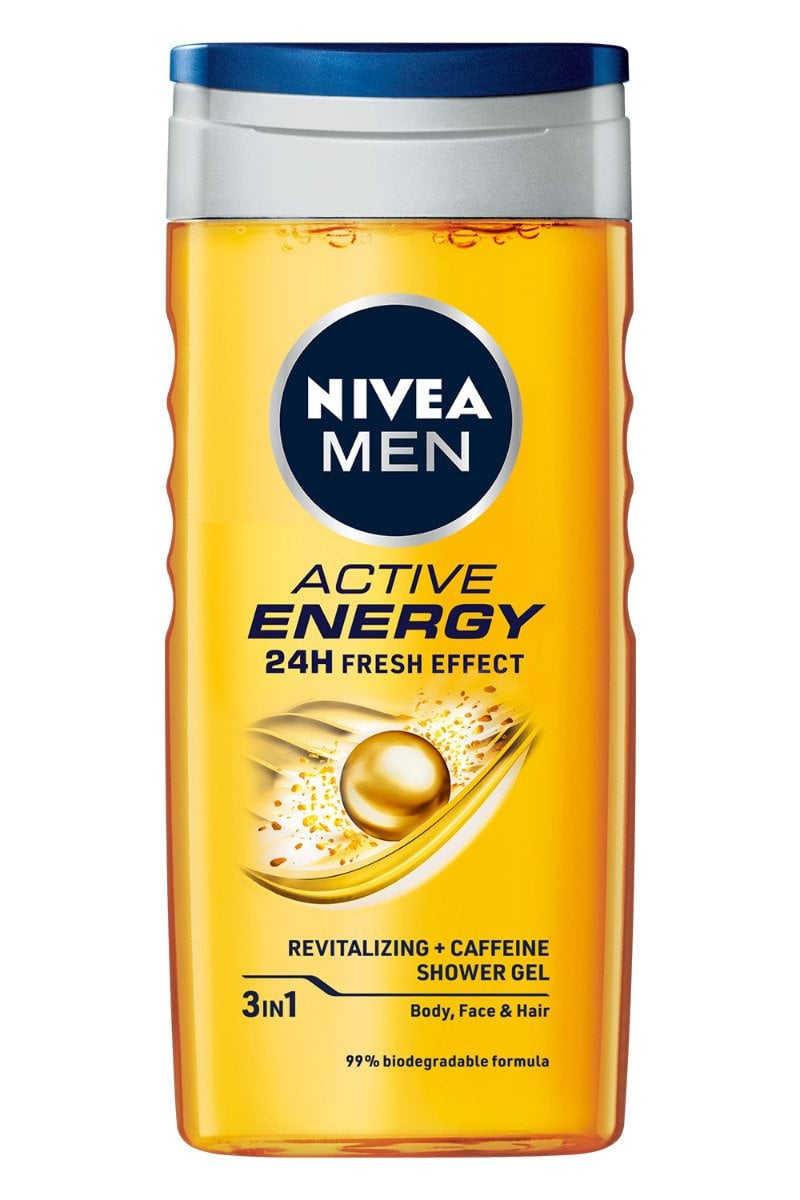 Nivea гель для душа мужской 3в1 АКТИВНАЯ ЭНЕРГИЯ, 250 мл