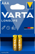 Батарейки VARTA Longlife AAA alkaline 2 шт.
