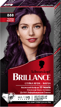 Крем-краска для волос Brillance № 888 темная вишня