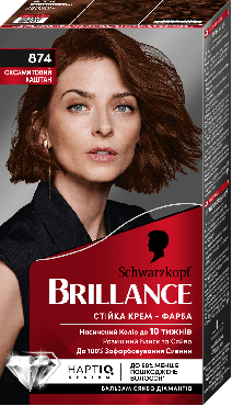 Крем-краска для волос Brillance № 874 бархатистый каштан