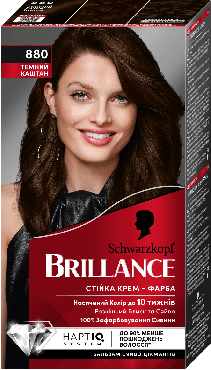 Крем-фарба для волосся Brillance №880 темний каштан