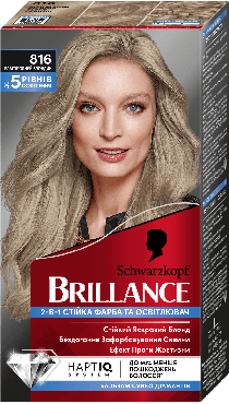 Крем-фарба для волосся Brillance № 816 Благородний Блондин