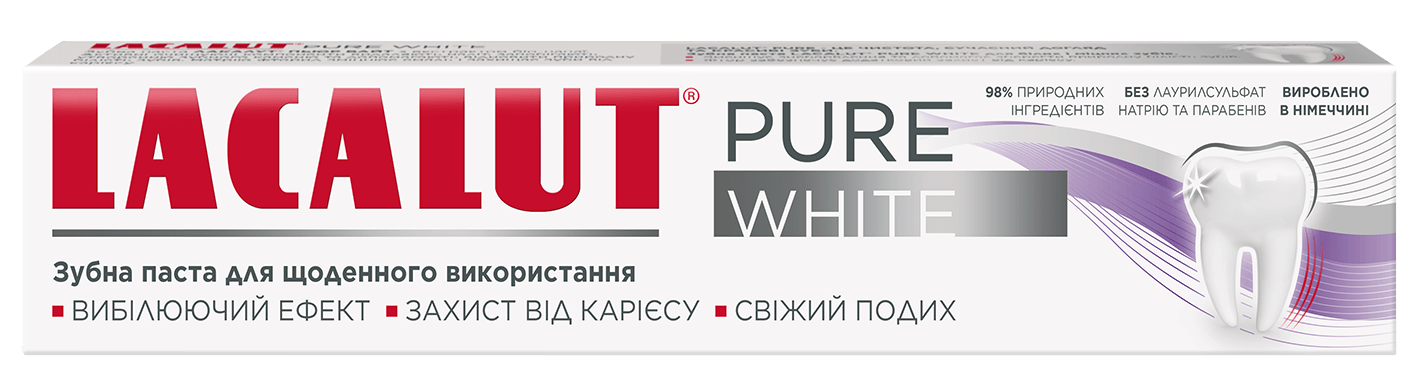Зубная паста Lacalut Pure White, 75 мл