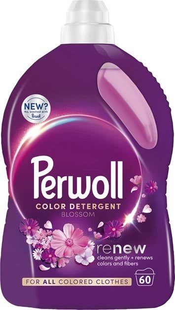 Гель для стирки Perwoll Color Восстановление и аромат для цветных вещей 60 циклов стирки 3 л