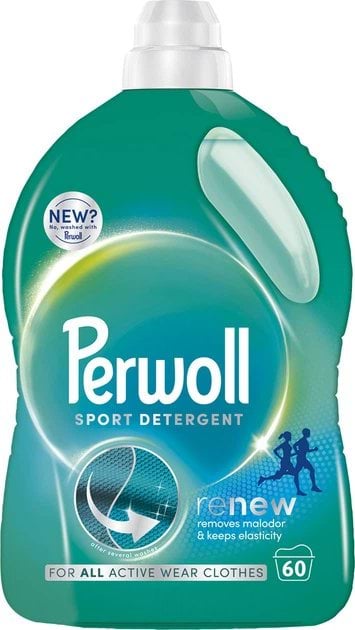 Гель для прання Perwoll Догляд та освіжаючий ефект для спортивного одягу 60 циклів прання 3 л