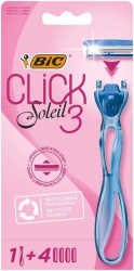 Станок жіночий Bic Click 3 Soleil +4 картриджа, 3 леза
