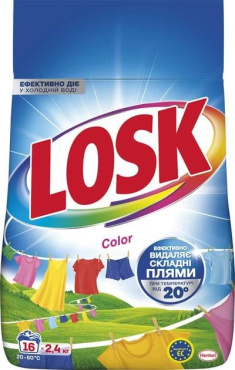 Пральний порошок Losk Color Автомат 16 циклів прання 2.4 кг
