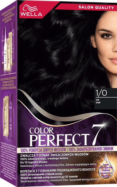 Крем-краска для волос WELLA Color Perfect 1/0 Черный