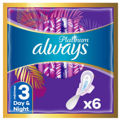 Гигиенические прокладки Always Platinum Day&Night (Размер 3) 6 шт