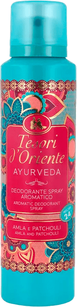 Парфумований дезодорант-спрей Tesori d'Oriente Аюрведа олія амли та пачулі 150 мл