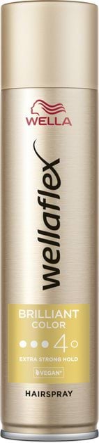 Лак для волос WELLAFLEX Brilliant Color фиксация 4, 250 мл