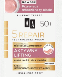 AA крем для лица активный лифтинг осветляющий дневной 5 Repair Age Technology 50+, 50мл