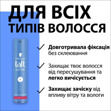 Лак для волос Taft Ultra 4, 250 мл фото 7