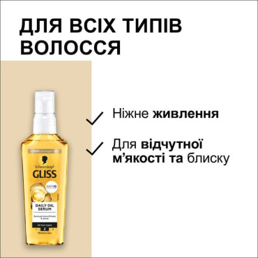 Сыворотка для волос Gliss kur Daily Оil 75 мл фото 2